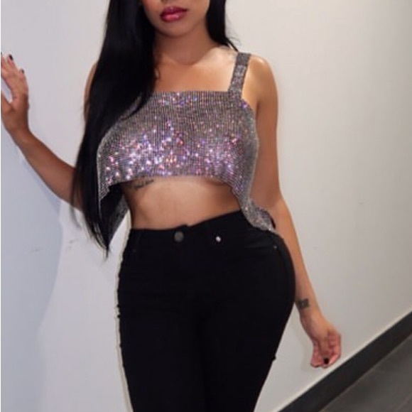 HMS Rhinestone Chain Top - Picture 3 of 6